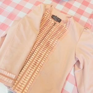 Sharagano Signature small vintage jacket blazer dusty pink womans girls